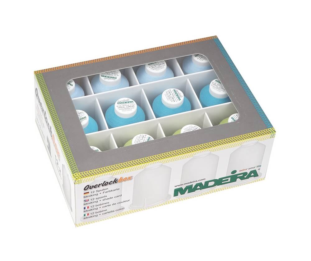 Набор ниток Madeira Overlockbox 3+1 "Apple & Blue" (арт. 9201)
