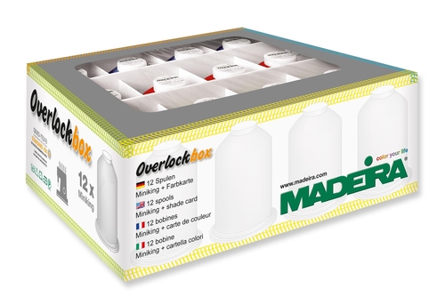 Набор ниток Madeira Overlockbox 3+1 "Navy & Pink" (арт. 9202)
