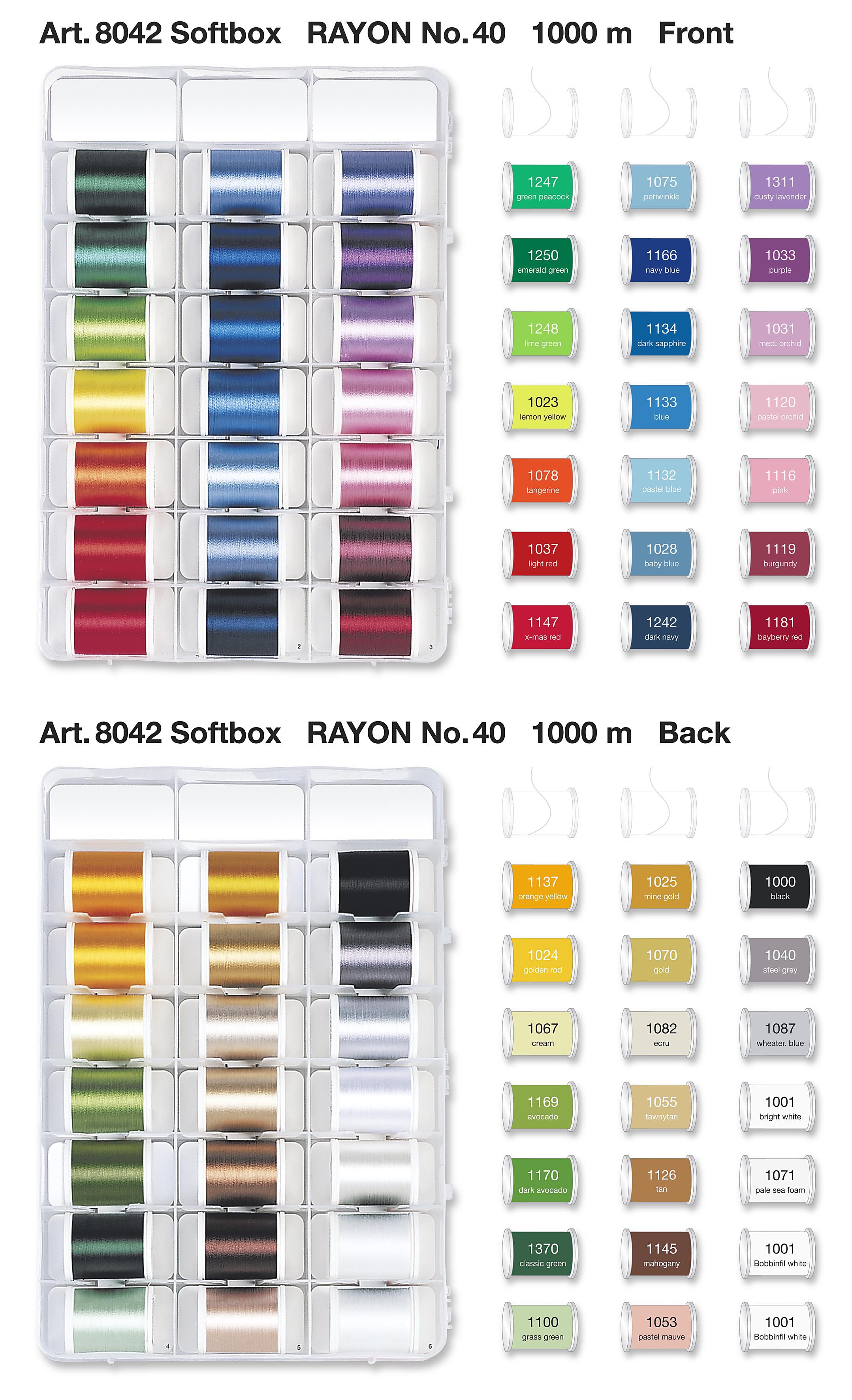 Набор ниток Madeira Rayon № 40  (арт. 8042),  40×1000 м