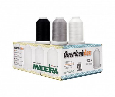 Набор ниток Madeira Overlockbox 3+1 "Black & White" (арт. 9200)
