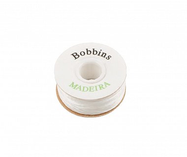 Нить Madeira в шпулях Bobbins № 150, 120 м  (арт.9766 W), белый