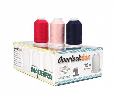 Набор ниток Madeira Overlockbox 3+1 "Navy & Pink" (арт. 9202)