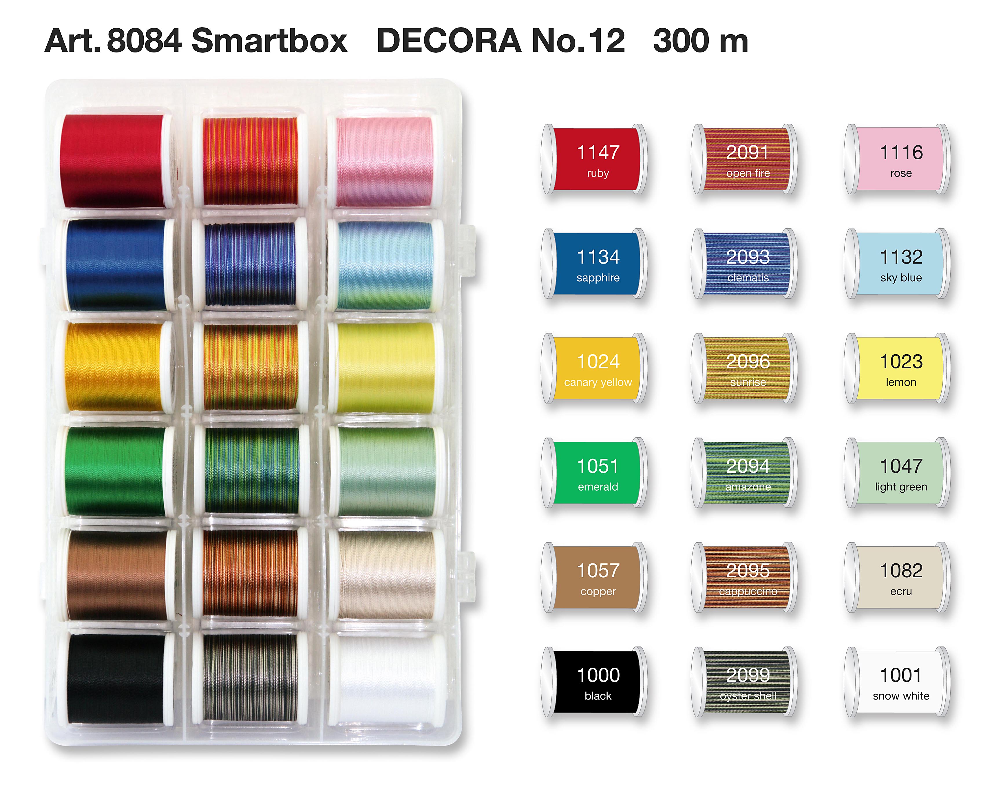 Набор ниток Madeira Decora № 12 (арт. 8084), 18×300 м