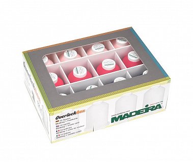 Набор ниток Madeira Overlockbox 3+1 "Navy & Pink" (арт. 9202)